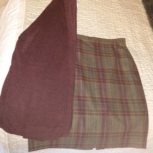 Ralph Lauren wool skirt and matching Cardigan